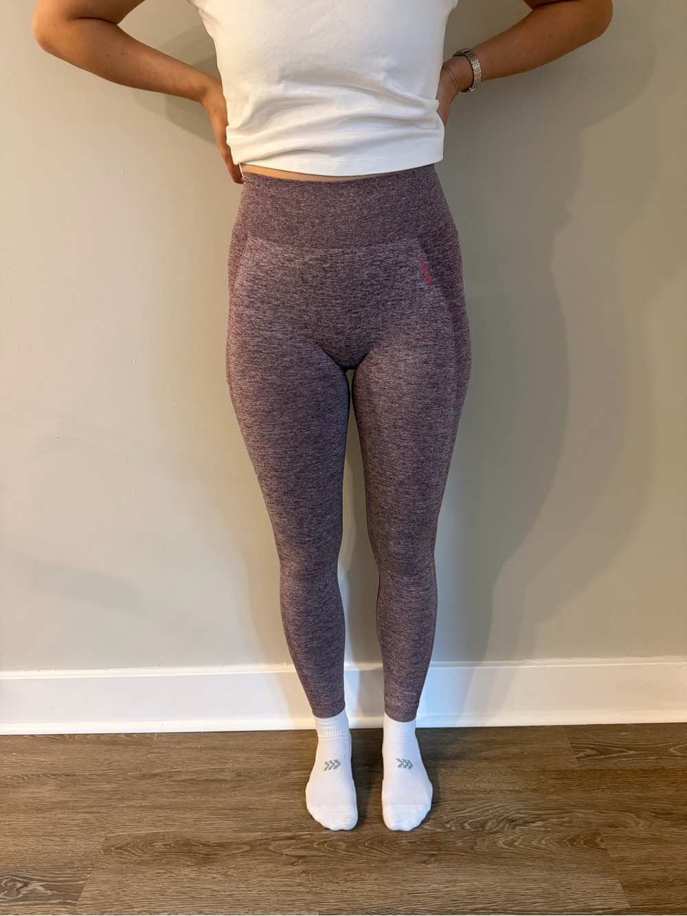 Gymshark Purple Marl High-Waisted Leggings
